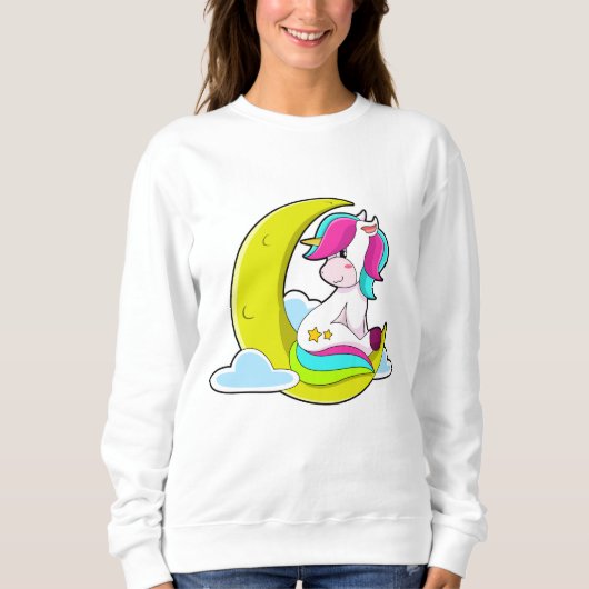 Unicorn met Clouds & Moon Trui (Voorkant)