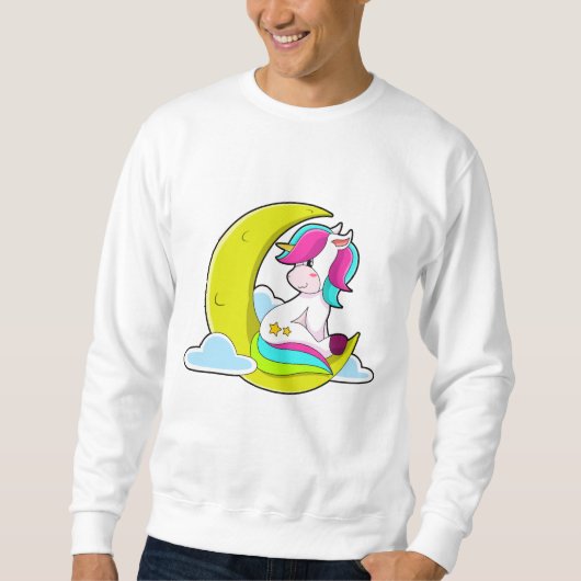 Unicorn met Clouds & Moon Trui (Voorkant)
