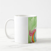 Unicorn met de maaggriep koffiemok (Links)