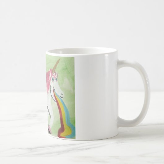 Unicorn met de maaggriep koffiemok (Rechts)