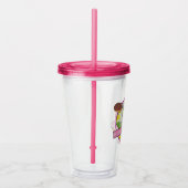 Unicorn met Donuts Acryl Drinkbeker (Rechts)