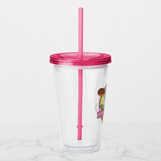 Unicorn met Donuts Acryl Drinkbeker (Rechts)