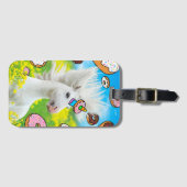 Unicorn met Donuts Bagagelabel (Voorkant (horizontaal))