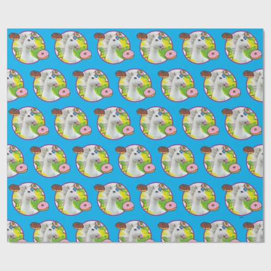 Unicorn met Donuts Cadeaupapier (Vlak)
