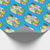 Unicorn met Donuts Cadeaupapier (Hoek)