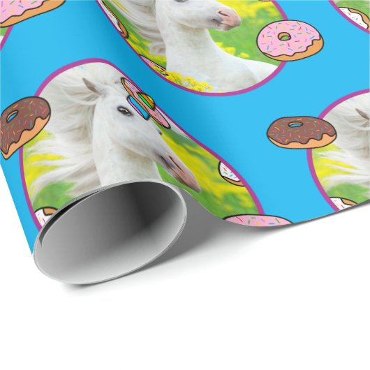 Unicorn met Donuts Cadeaupapier (Rol Hoek)