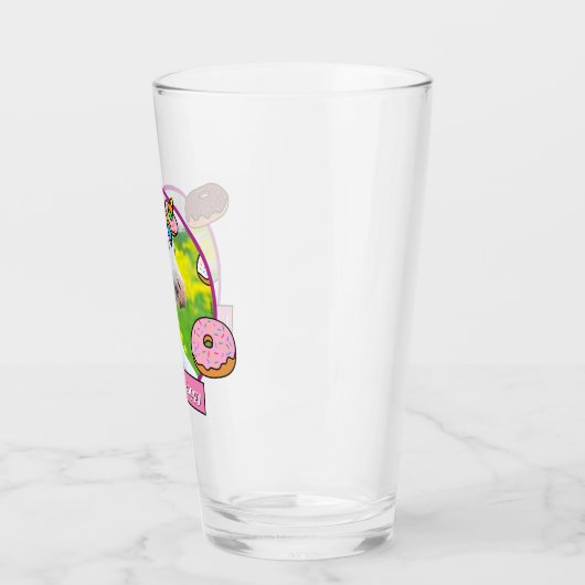 Unicorn met Donuts Glas (Links)