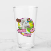 Unicorn met Donuts Glas (Voorkant)