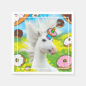 Unicorn met Donuts Servet (Voorkant)