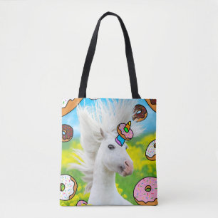 Unicorn met Donuts Tote Bag