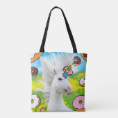 Unicorn met Donuts Tote Bag (Achterkant)