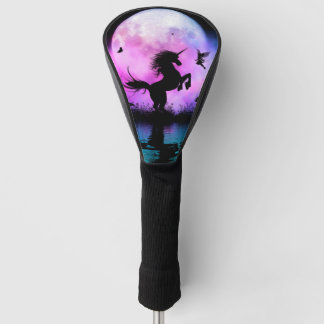 Unicorn met een beetje fee golfheadcover