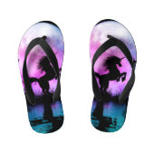 Unicorn met een beetje fee kinder teenslippers (Voetbed)