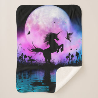 Unicorn met een beetje fee sherpa deken