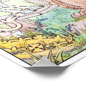 Unicorn met een lepel poster (Hoek)