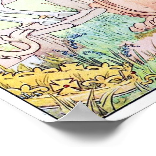 Unicorn met een lepel poster (Hoek)