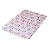 Unicorn met Floral Crown & Butterflies Pattern Badmat (Gekanteld)