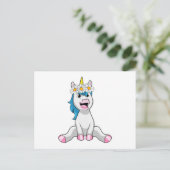 Unicorn met Flowers Daisy Briefkaart (Staand voorkant)