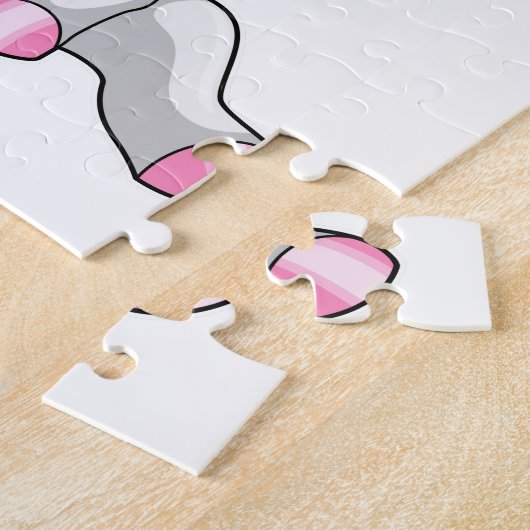 Unicorn met Flowers Daisy Legpuzzel (Zijkant)