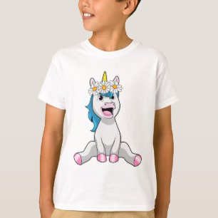 Unicorn met Flowers Daisy T-shirt