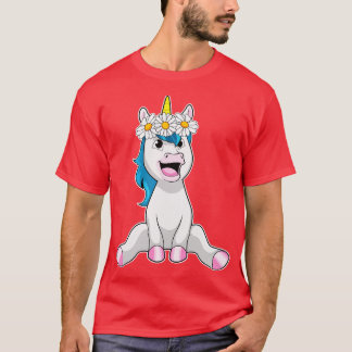 Unicorn met Flowers Daisy T-shirt