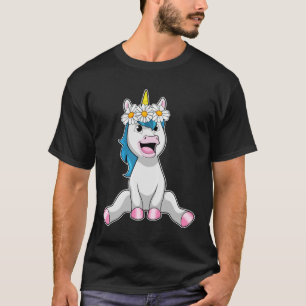 Unicorn met Flowers Daisy T-shirt