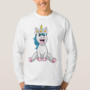Unicorn met Flowers Daisy T-shirt