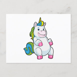 Unicorn met grote Belly Briefkaart