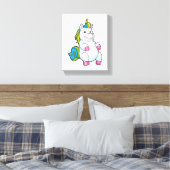 Unicorn met grote Belly Canvas Afdruk (Insitu (Slaapkamer))