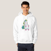 Unicorn met grote Belly Hoodie (Voorkant volledig)