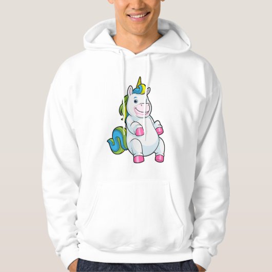 Unicorn met grote Belly Hoodie (Voorkant)