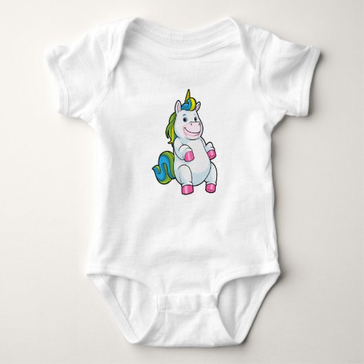 Unicorn met grote Belly Romper (Voorkant)