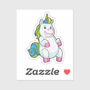 Unicorn met grote Belly Sticker