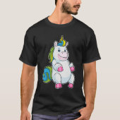 Unicorn met grote Belly T-shirt (Voorkant)