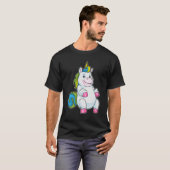 Unicorn met grote Belly T-shirt (Voorkant volledig)