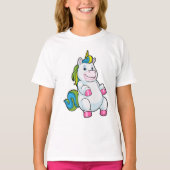 Unicorn met grote Belly T-shirt (Voorkant)