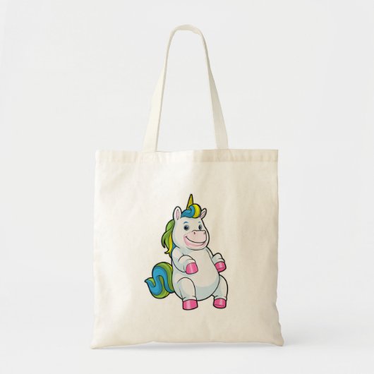 Unicorn met grote Belly Tote Bag (Voorkant)