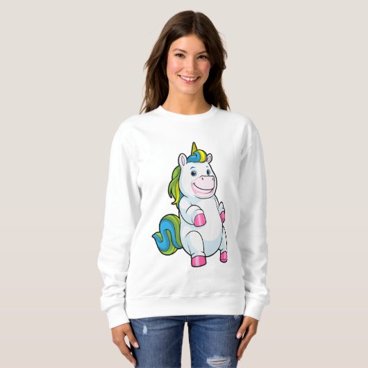 Unicorn met grote Belly Trui (Voorkant volledig)