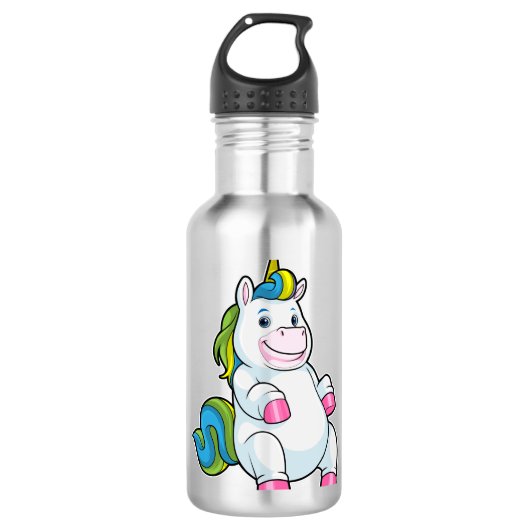 Unicorn met grote Belly Waterfles (Voorkant)