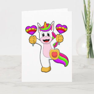 Unicorn met hart kaart