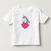 Unicorn met hart kinder shirts (Voorkant)