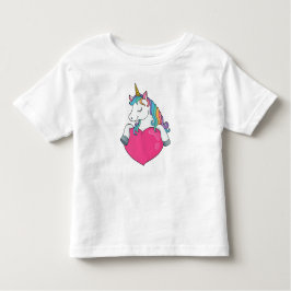 Unicorn met hart kinder shirts