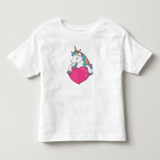 Unicorn met hart kinder shirts