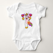 Unicorn met hart romper (Voorkant)