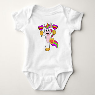 Unicorn met hart romper