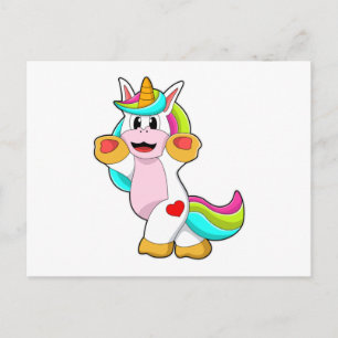 Unicorn met hart Tattoo Briefkaart