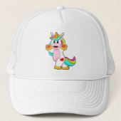 Unicorn met hart Tattoo Trucker Pet (Voorkant)