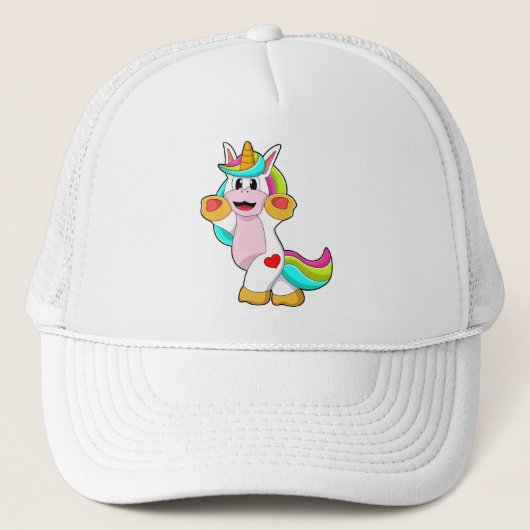Unicorn met hart Tattoo Trucker Pet (Voorkant)