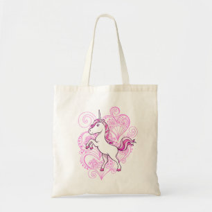 Unicorn met Heart Henna Background Bag Tote Bag