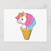 Unicorn met ijs briefkaart (Voorkant)